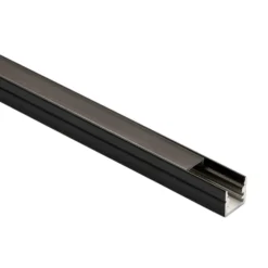 240 cm lys til akustikpanel, sort, komplet sæt med aluprofil og COB LED strip, 3000K