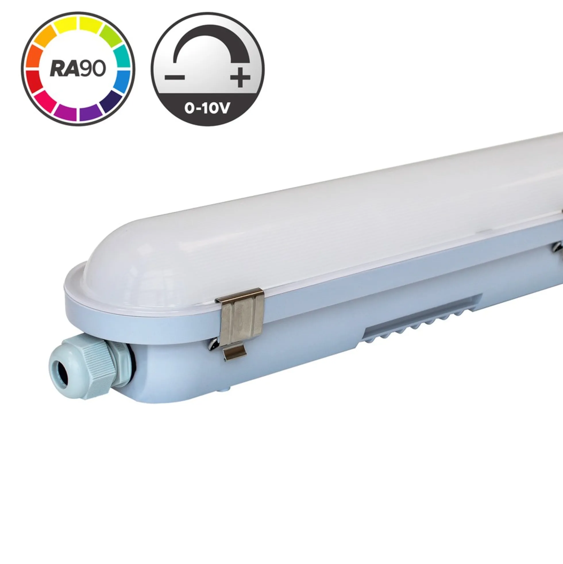 150 cm 0-10V RA90 HiCRI armatur - 60W, gennemfortrådet, IP65