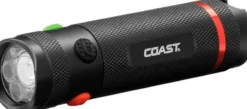 Coast TX12 Håndlygte, hvid/rød/grøn, 385 lumen