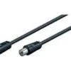 Coax M-F, 5 meter, sort, 75 Ohm, dobbelt skærmet