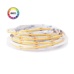 COB LED-strip, 10 meter, 6,5W/meter, 24V, IP20, RA95
