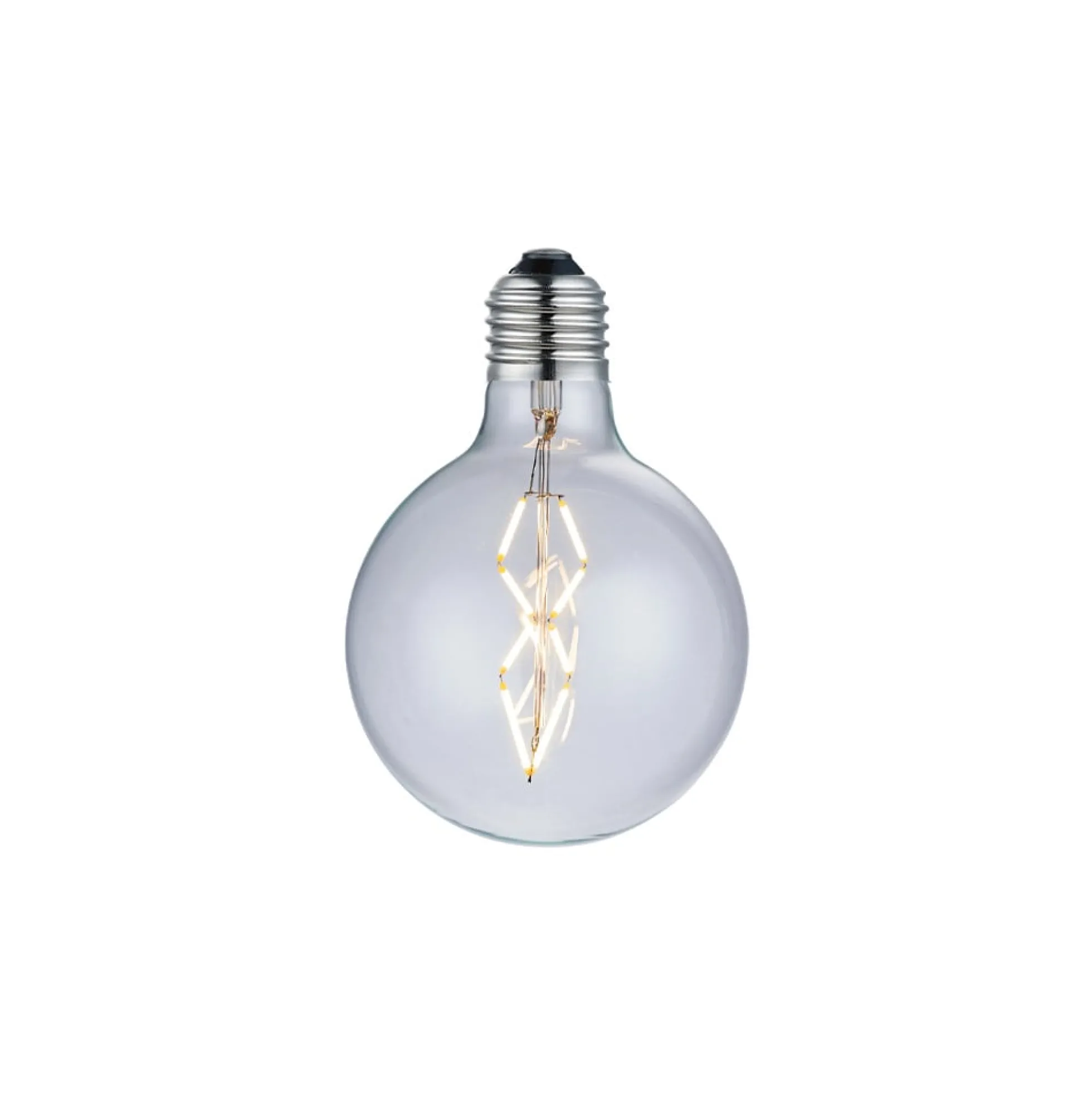 COLORS LED Mini Globe De Luxe E27 2W, Klar, 80 mm Diameter, 120 mm Længde