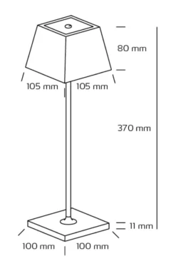 Conexos, bordlampe på batteri, indendørs/udendørs, opladelig, dæmpbar - Nordtronic