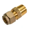 Conex overgangsnippel, 12 mm x 1/2", messing, KIWA-godkendt