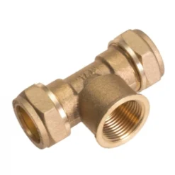 Conex 22x1/2"x22 komp tee mf godkendt til pex og kobber