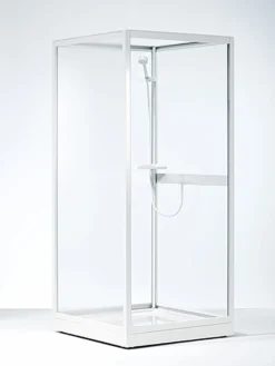 Contura Shower brusekabine, firkantet, 900x700x2010 mm, hvid profil, styren glas