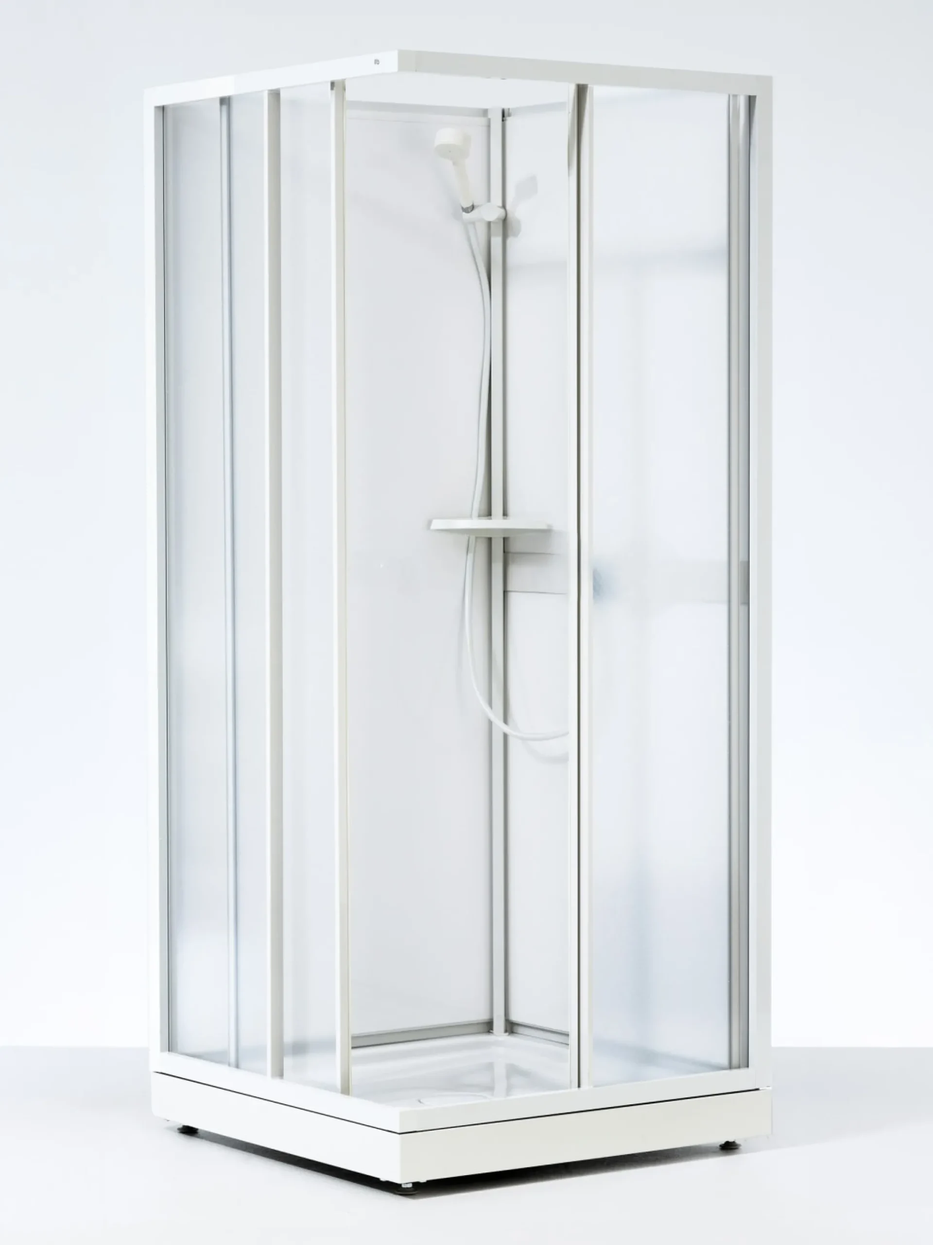 CONTURA SHOWER brusekabine Next, firkantet, 900x700x2010mm, hvid profil, styren glas, skydedør