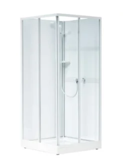 Contura Shower Next kabineoverdel NKH 99 VK, 90x90 cm, 190 cm høj, hvid/klar glas
