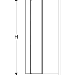 Contura Shower Next kabineoverdel NKH 99 VK, 90x90 cm, 190 cm høj, hvid/klar glas