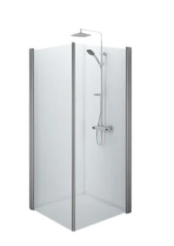 Contura Shower Space lige dør, mat profil, klart glas, 600 mm