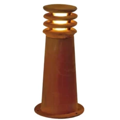 Corten havelampe, 11W, 40 cm, IP65, 3000K, 1600 lumen, 230V, rust