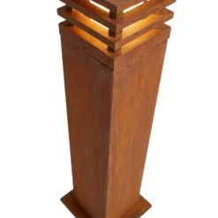 Corten havelampe, 11W, 40 cm, IP65, 3000K, 1600 lumen, 85Ra, 230V, rust
