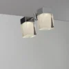 Cube spejllampe, krom