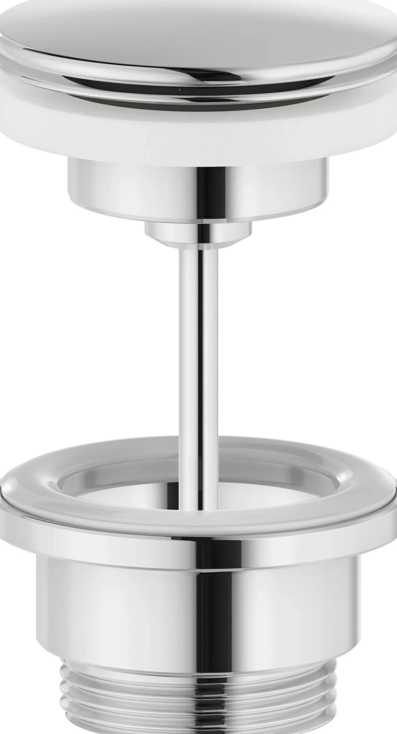 Damixa bundventil, m/overløbsring, push-open, 1 1/4", Ø63 mm