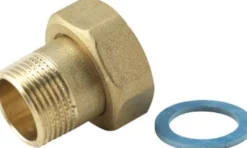 Danfoss gevindnippel til AB-QM ventiler, 1" omløber x 3/4" nippel