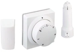 Danfoss – RA 5074 fjernindstillings termostat med fjernføler og 2 x 2 meter kapillærrør, hvid