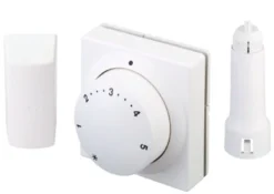 Danfoss – RA 5074 fjernindstillings termostat med fjernføler og 2 x 2 meter kapillærrør, hvid