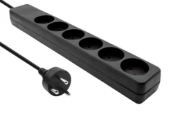 Danish power strip, 6-vejs