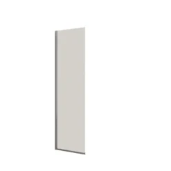 Dansani brusevæg, klart glas, 1978 x 470-490 mm, 6 mm, krom