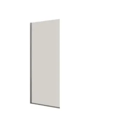 Dansani brusevæg, klart glas, 1978 x 970-990 mm, krom