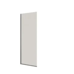 Dansani brusevæg, klart glas, 1978 x 870-890 x 6 mm, krom