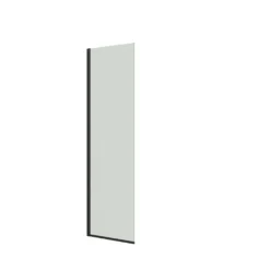 Dansani D71-03 fast væg 197,5 x 67-69 cm sort/klart glas