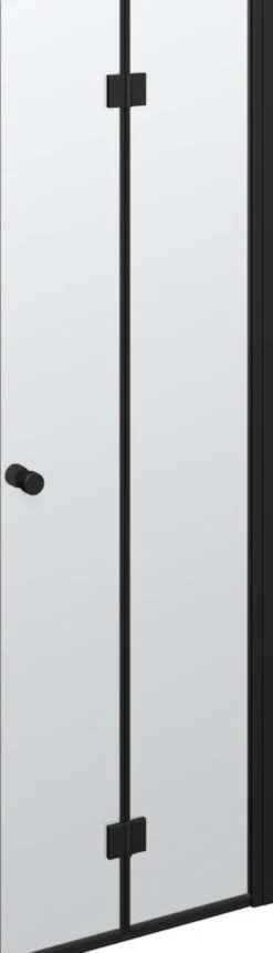 DANSANI Foldedør, 200 cm, 67-69 cm, sort/klar