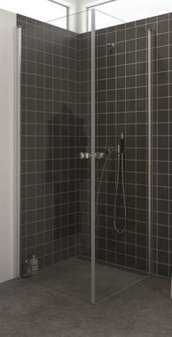 Dansani Match Brusedør, 200 cm, 87-89 cm, klart glas