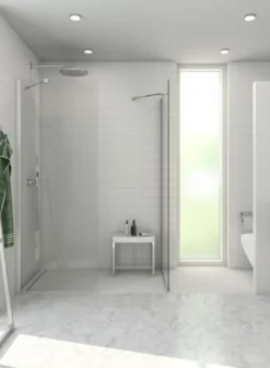 Dansani Match Fast væg, 200 cm, 87-89 cm, klart glas