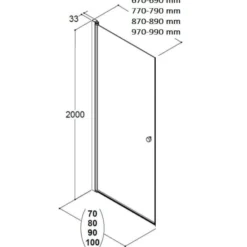 Dansani Match Foldedør H:200*87-89 cm klar