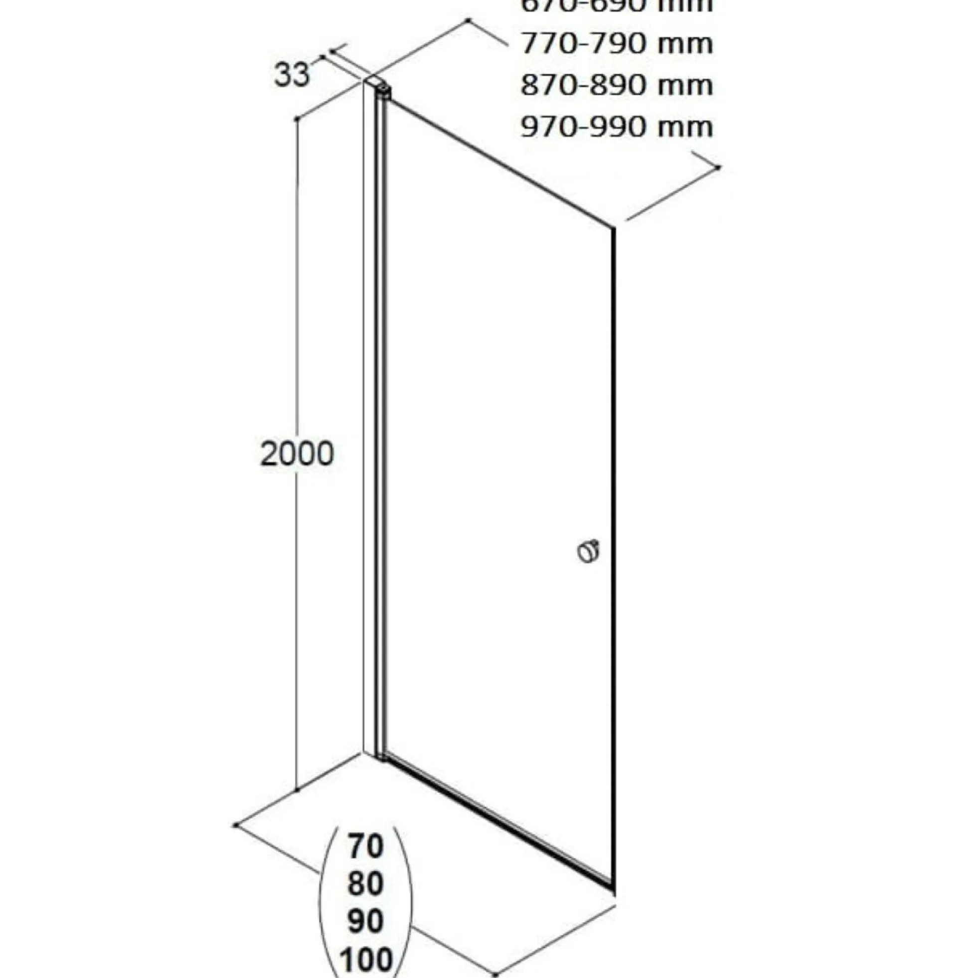 Dansani Match Foldedør H:200*87-89 cm klar