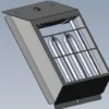 Dantherm el-forvarmeflade, 900W, til ventilationsanlæg, metal Aluzinc
