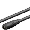 DC kabel, 5.50 x 2.50 mm, 10 meter, DC han - DC hun, sort