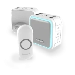 DC515NHGP2 Trådløs Dørklokke plug-in 230V, 1 Ringetryk 84dB hvid 150M