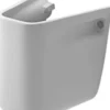 D-code halvsøjle, 215 mm bredde, 280 mm højde, 225 mm dybde, hvid