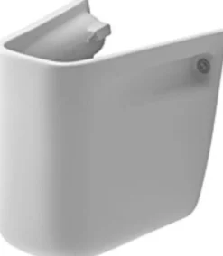 D-code halvsøjle, 215 mm bredde, 280 mm højde, 225 mm dybde, hvid