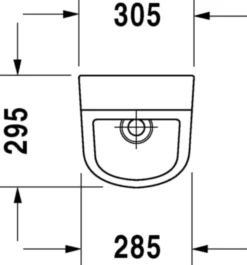 D-code urinal med dyse tilslutning bagfra, med flue