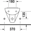 D-code vægbidet, 48 cm, compact med hanehul