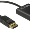 Delock Adapter Displayport 1.2 han til HDMI hun, 4K, aktiv, sort