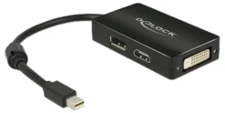 Delock Adapter mini Displayport 1.1 han til Displayport/HDMI/DVI hun, sort