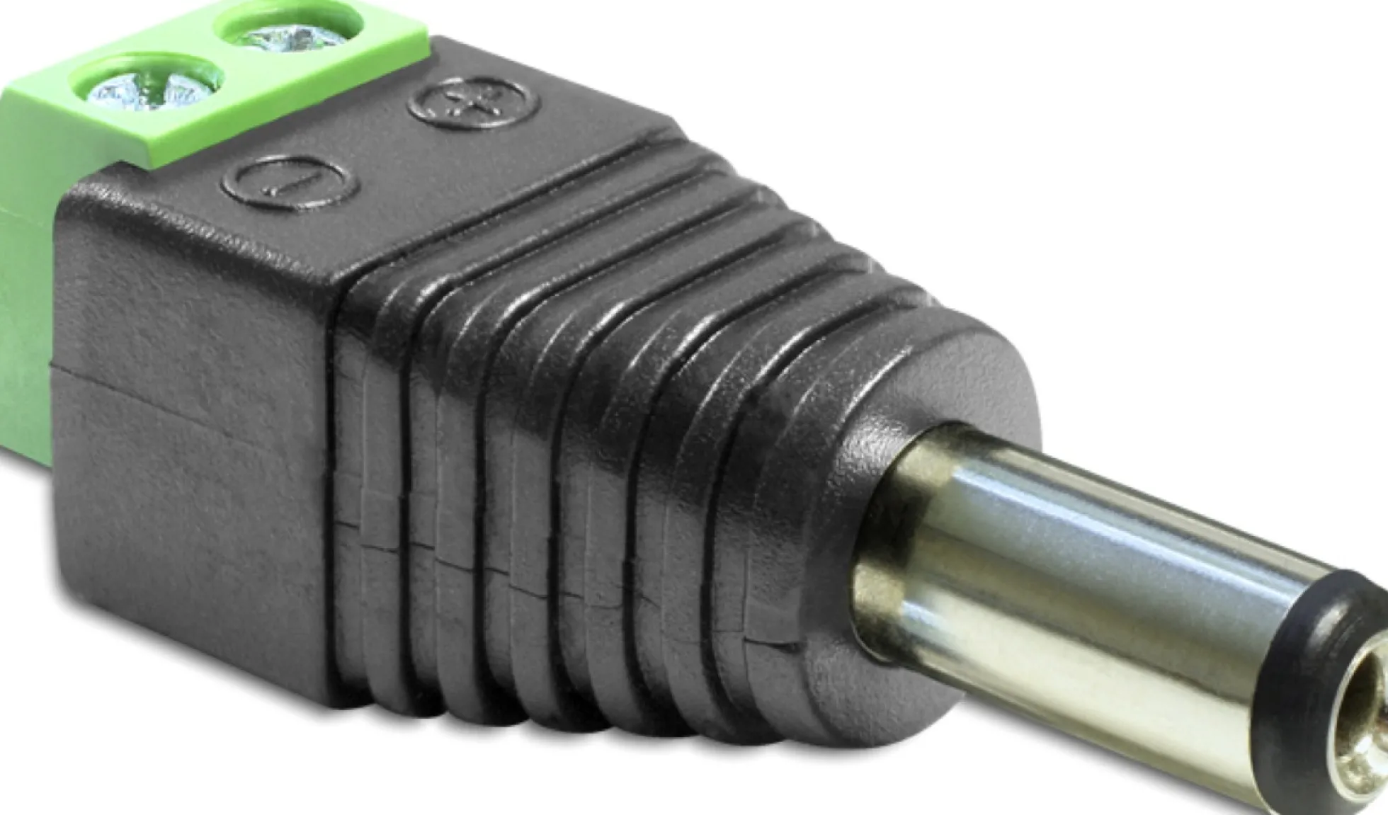 DeLOCK DC-terminalblockadapter, 2,1x5,5x11mm, plus i midten
