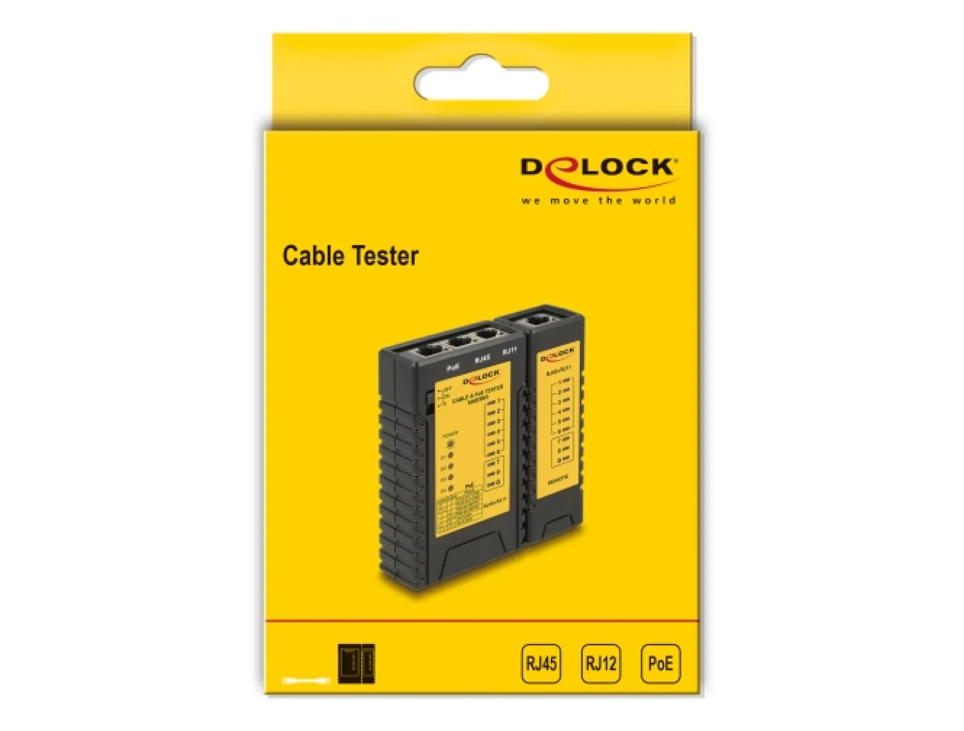 Delock Kabeltester, RJ45, RJ12, PoE