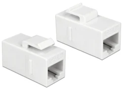 DeLock 86379 Keystone Module RJ45 jack to RJ45 jack Cat.6 UTP hvid