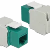 DELOCK Keystone-modul RJ45-kontakt > LSA Cat.6 UTP grøn