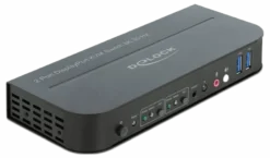 Delock KVM Switch, DisplayPort 1.4, 8K 30 Hz, med USB 3.0 og Audio