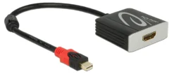 DeLOCK mini DisplayPort til HDMI-adapter, aktiv, 4K i 60Hz, sort
