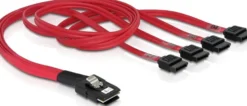 DeLOCK Multilane SAS-kabel SFF-8087 til 4xSATA 7-pin, 50cm