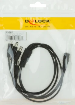DeLOCK strømsplitter, en 5.5x2.1 mm 24V DC hun til fire 24V DC han, 0