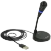Delock USB Mikrofon with base and Touch-Mute Button, sort