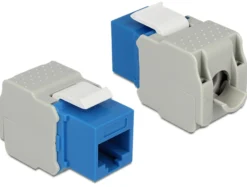 DeLOCK UTP Cat6 Keystone modul, RJ45 ho - LSA Cat6, "Tool-free", blå/